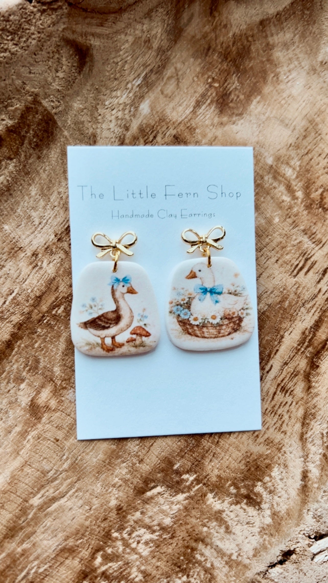 Floral Goose Dangles