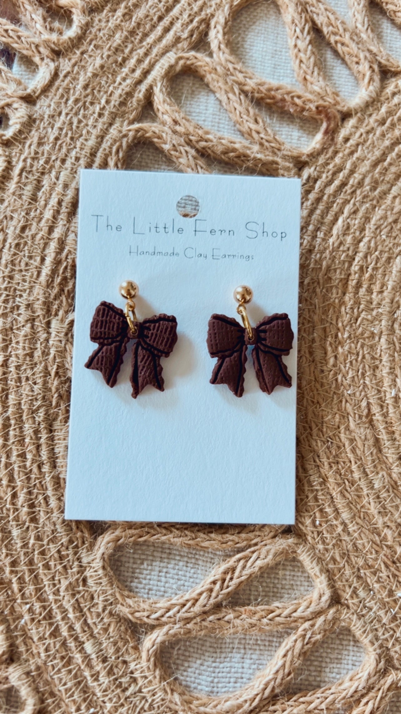 Brown Bow Dangles