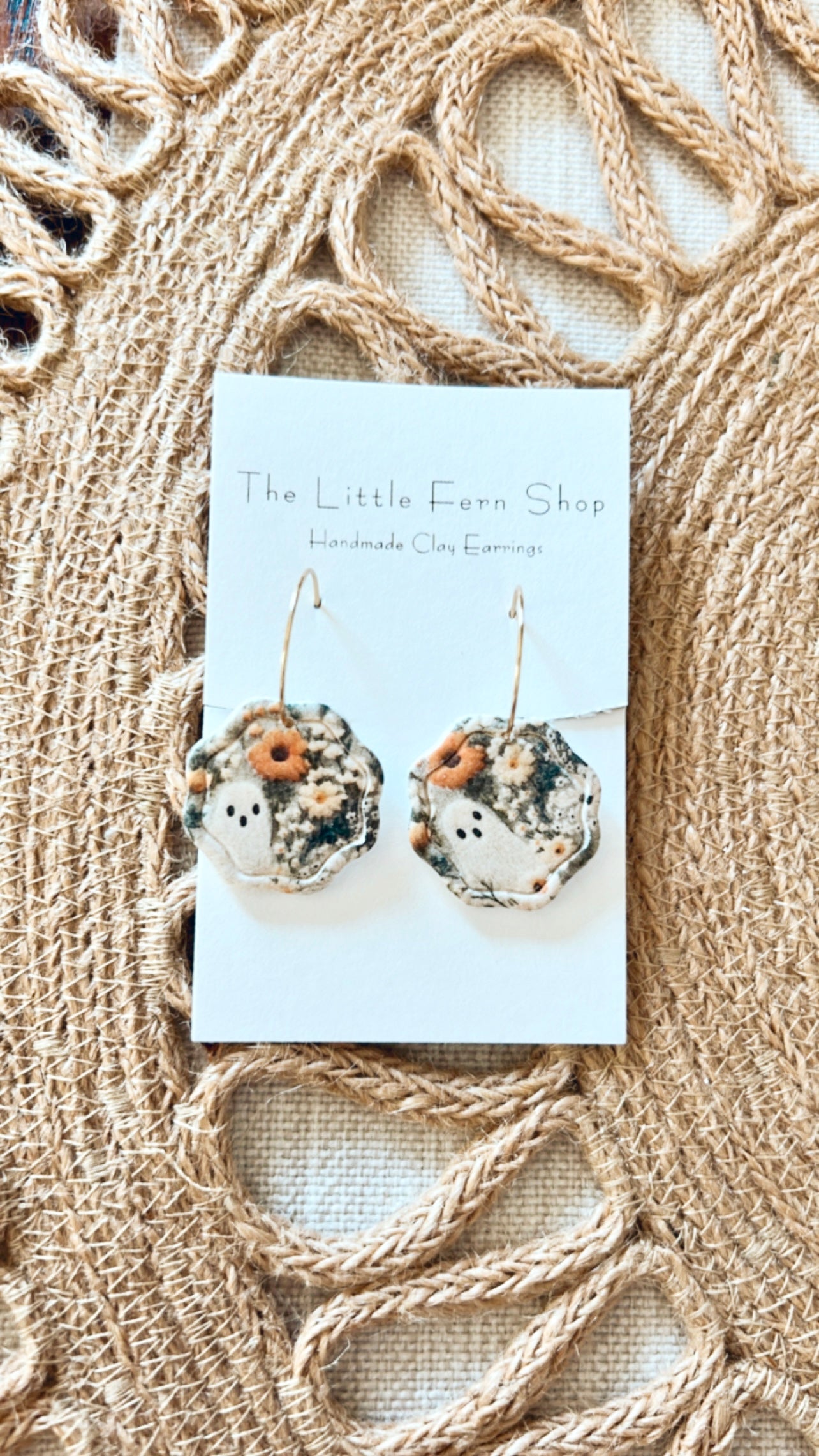 Scalloped Ghost Hoops