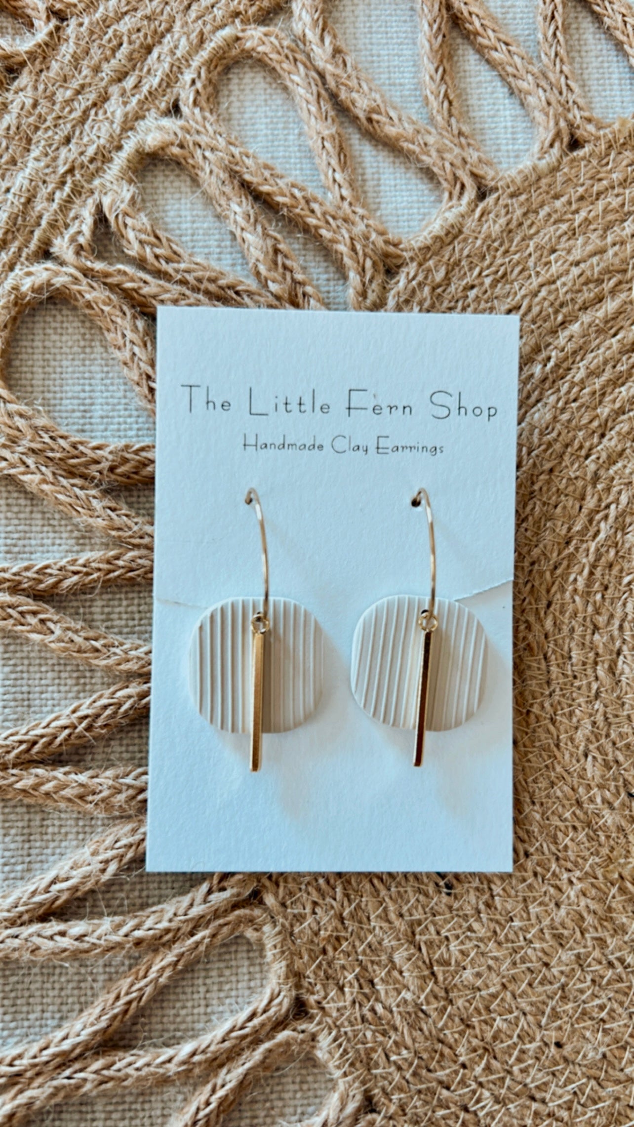 Cream Graceful Hoops