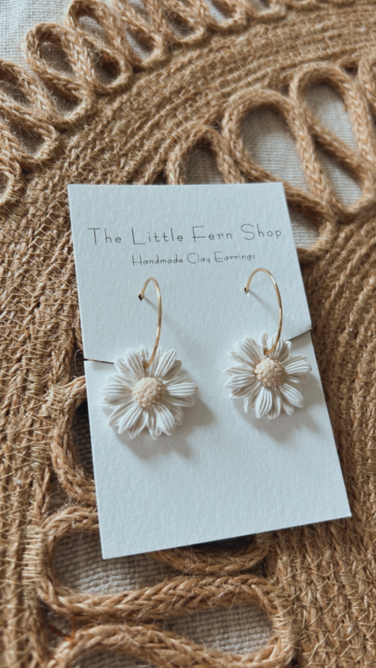 Soft Daisy Hoops