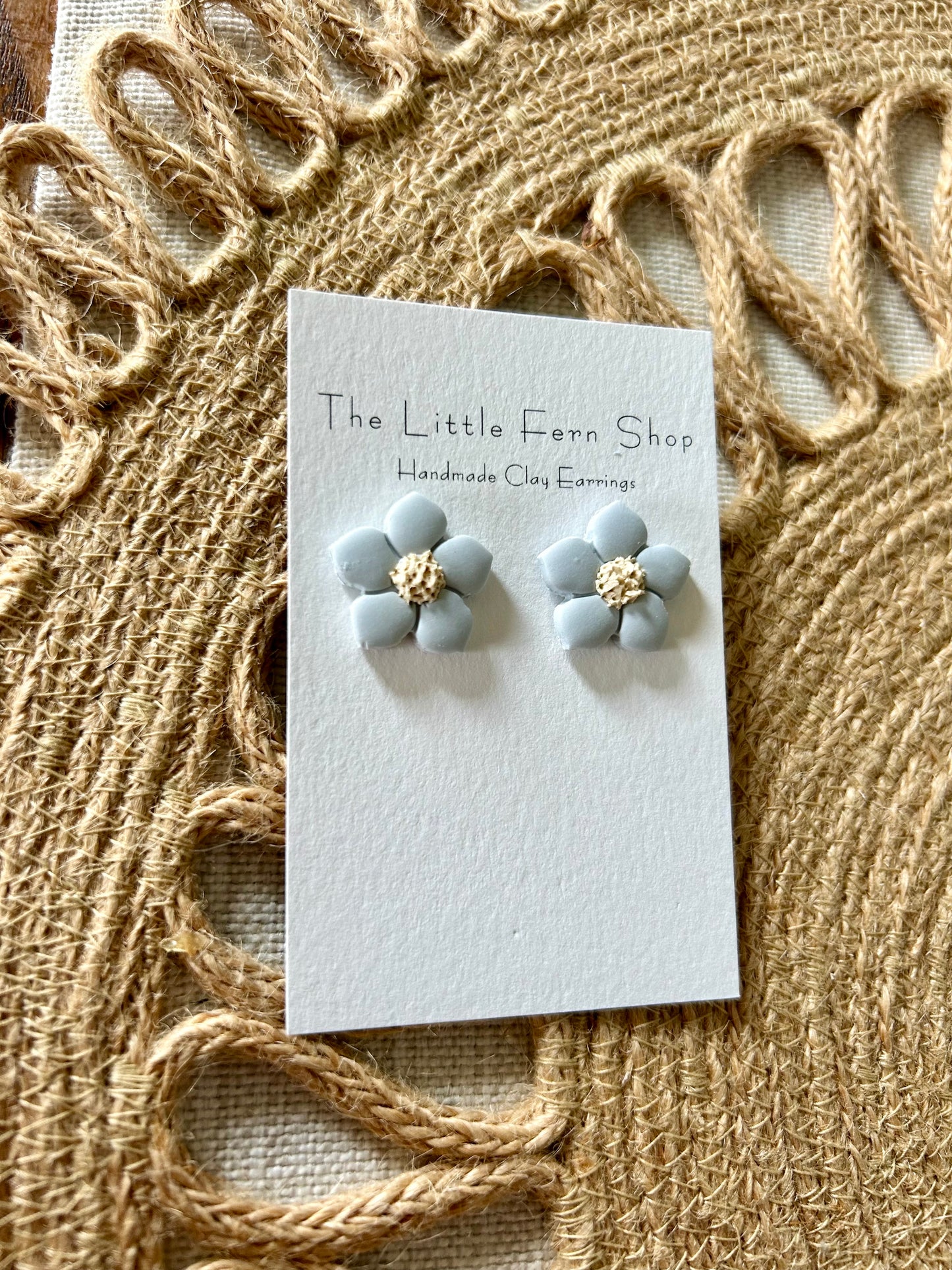 Soft Blue Flower Stud