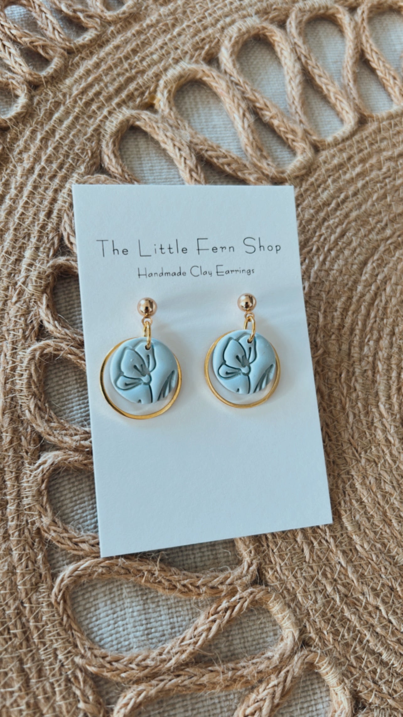 Soft Blue and Gold Dangles