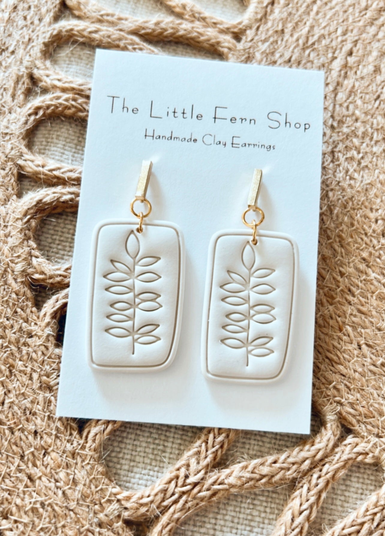 Cream Fall Leaf Dangle