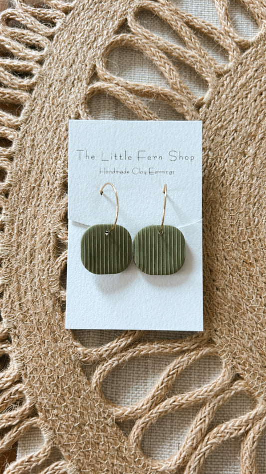 Textured Earthy Hoops