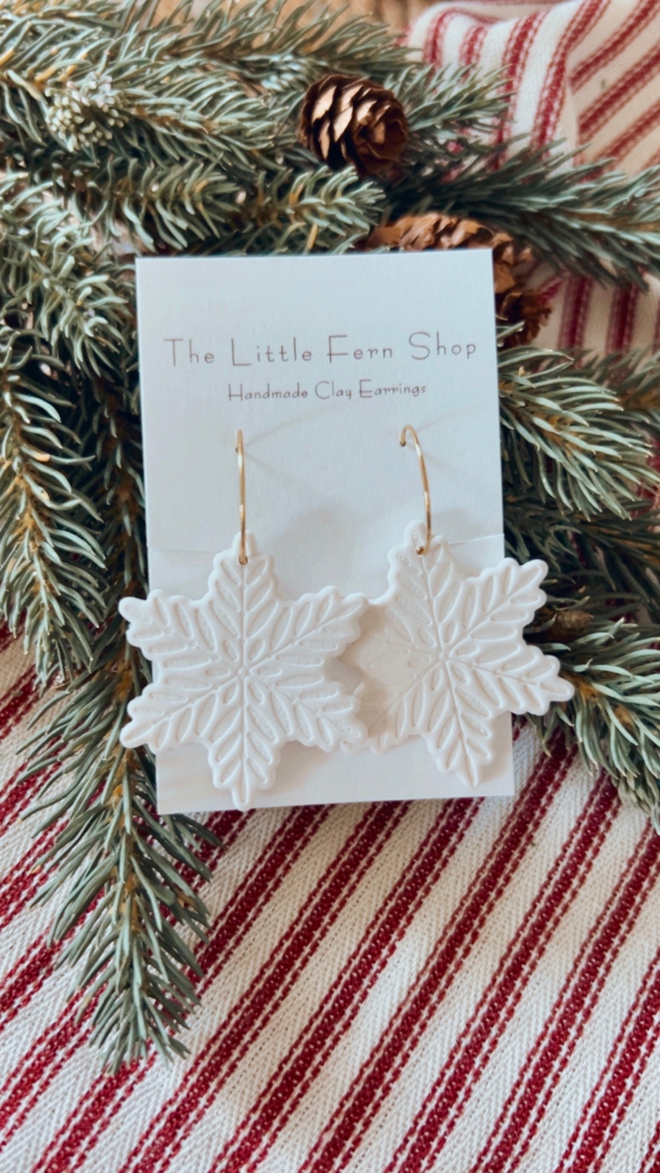 Large Snowflake Hoops