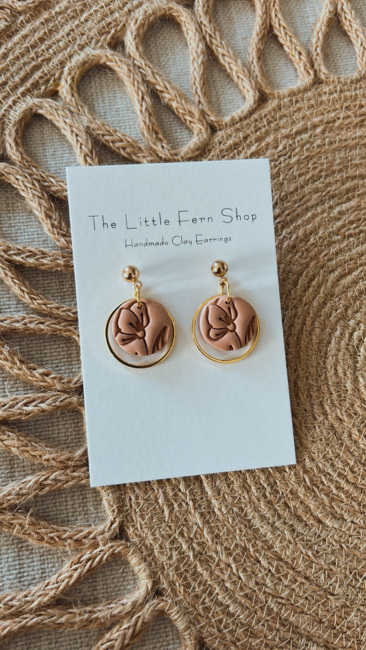 Terra Cotta and Gold Dangles