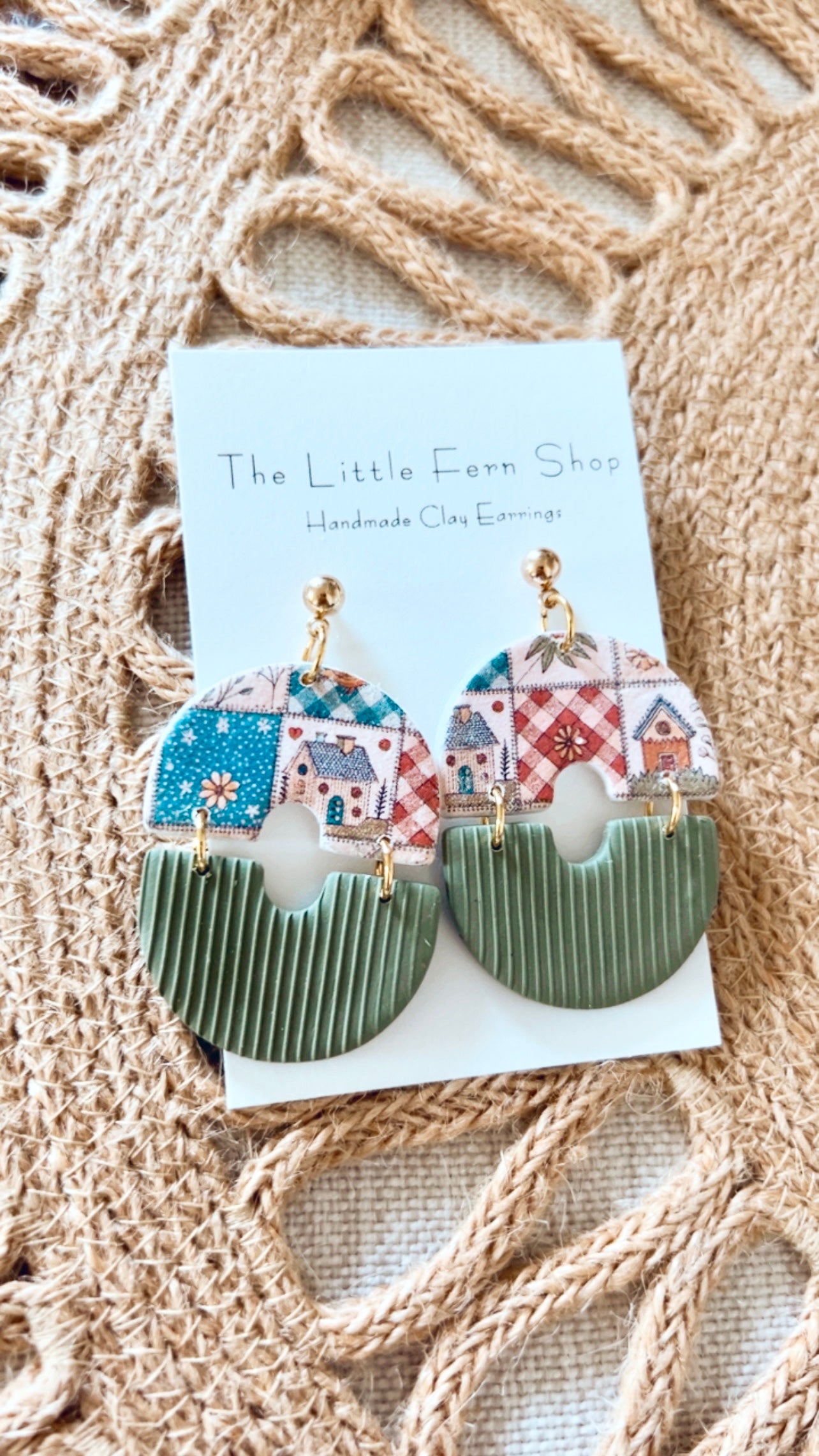 Granny’s Quilt- Green texture