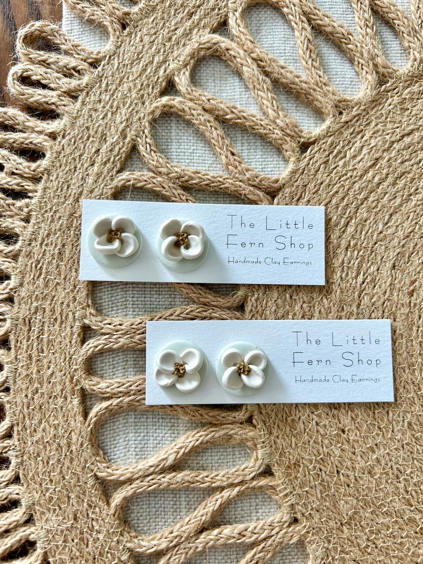 Mint Flower Studs