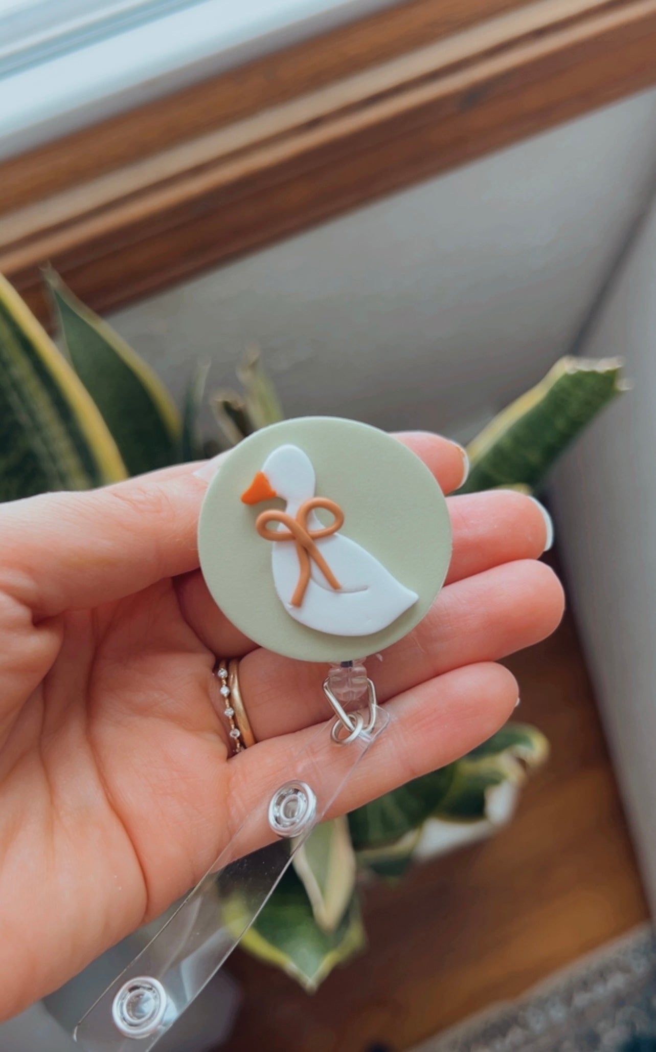 Sage Goose Badge Reel