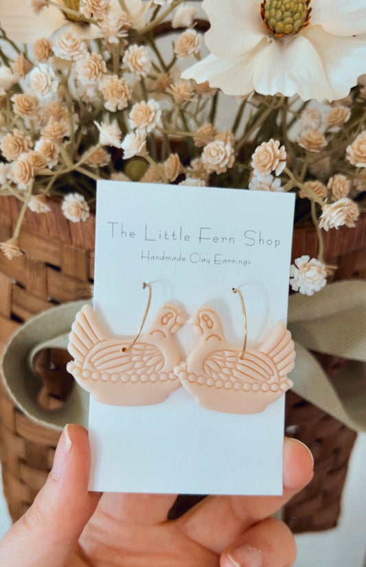 Blush Pink Hen on a Nest