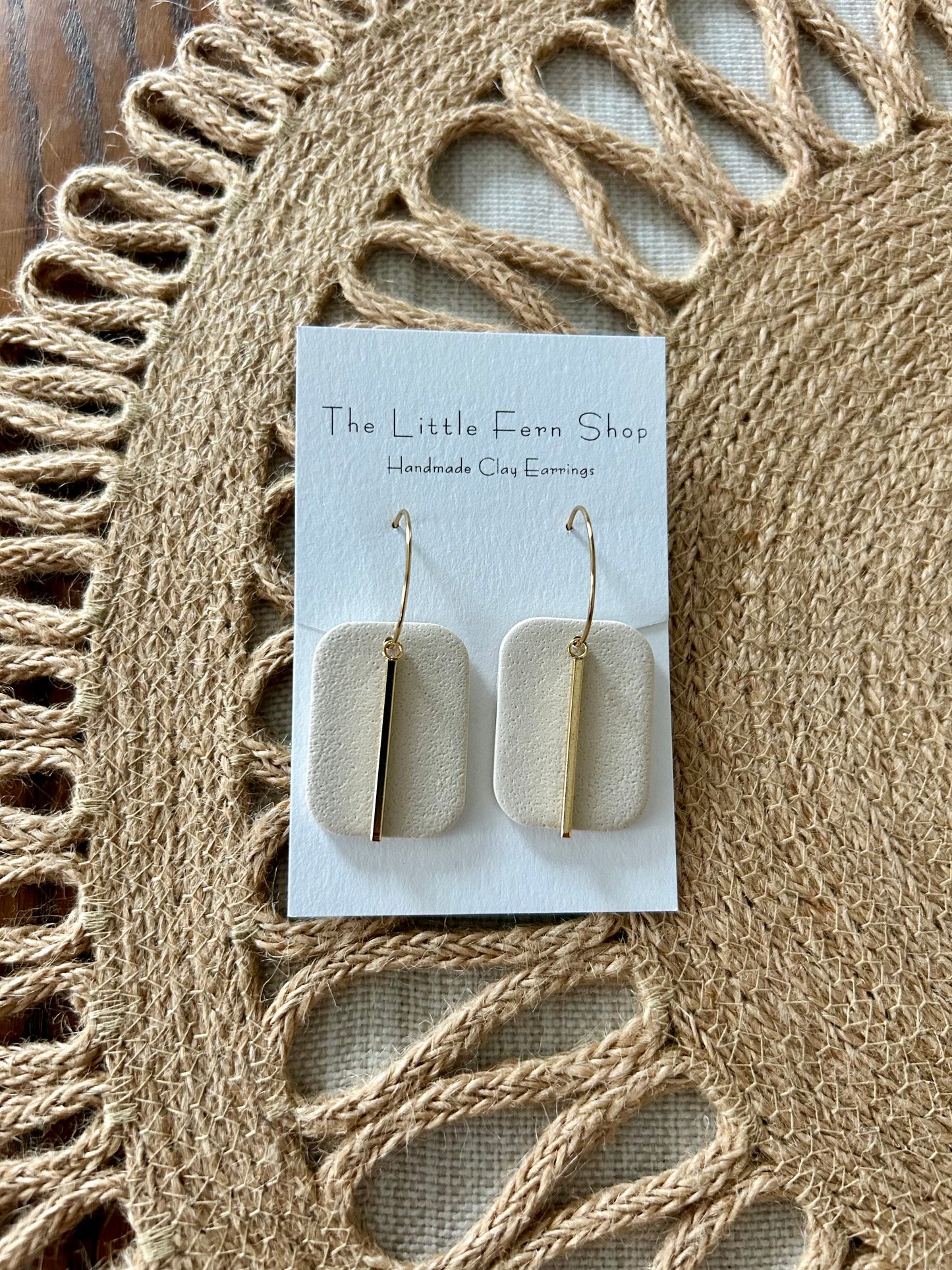 Cream Elegant Hoops