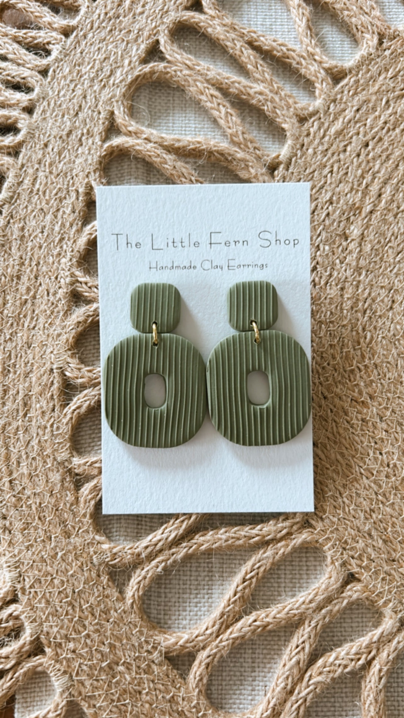 Textured Round Square Dangles