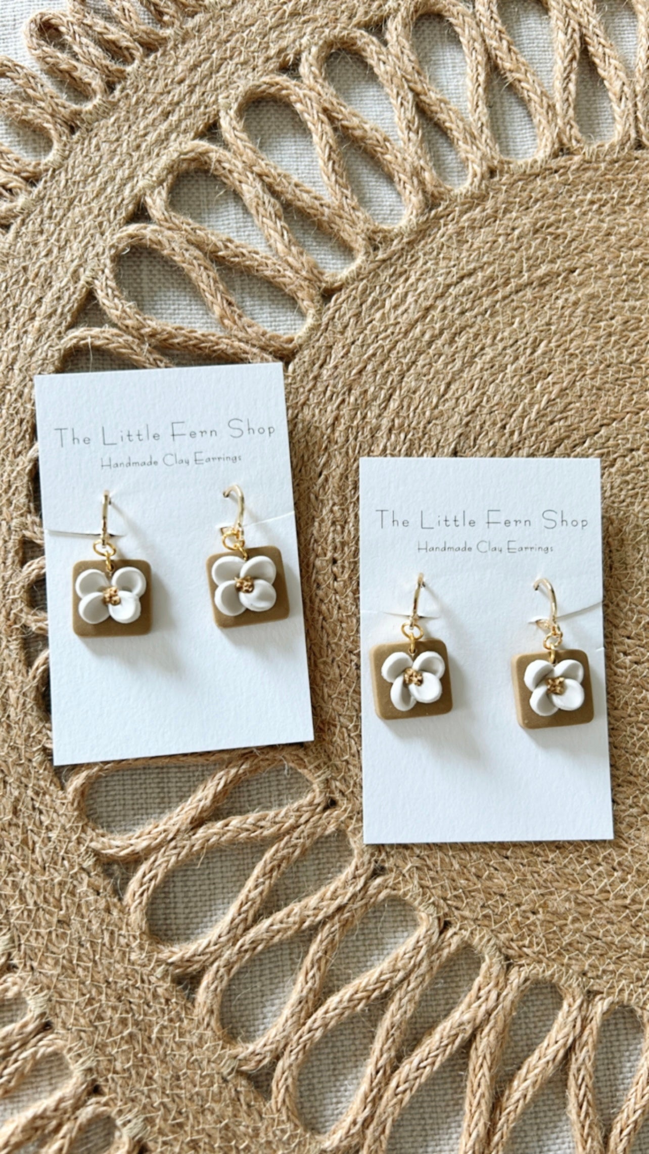 Dainty Taupe Flower Huggies