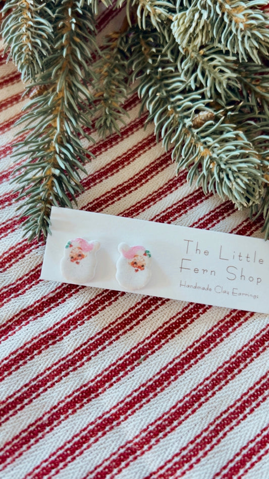 Vintage Santa studs