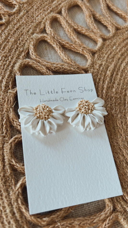 Textured Daisy Studs