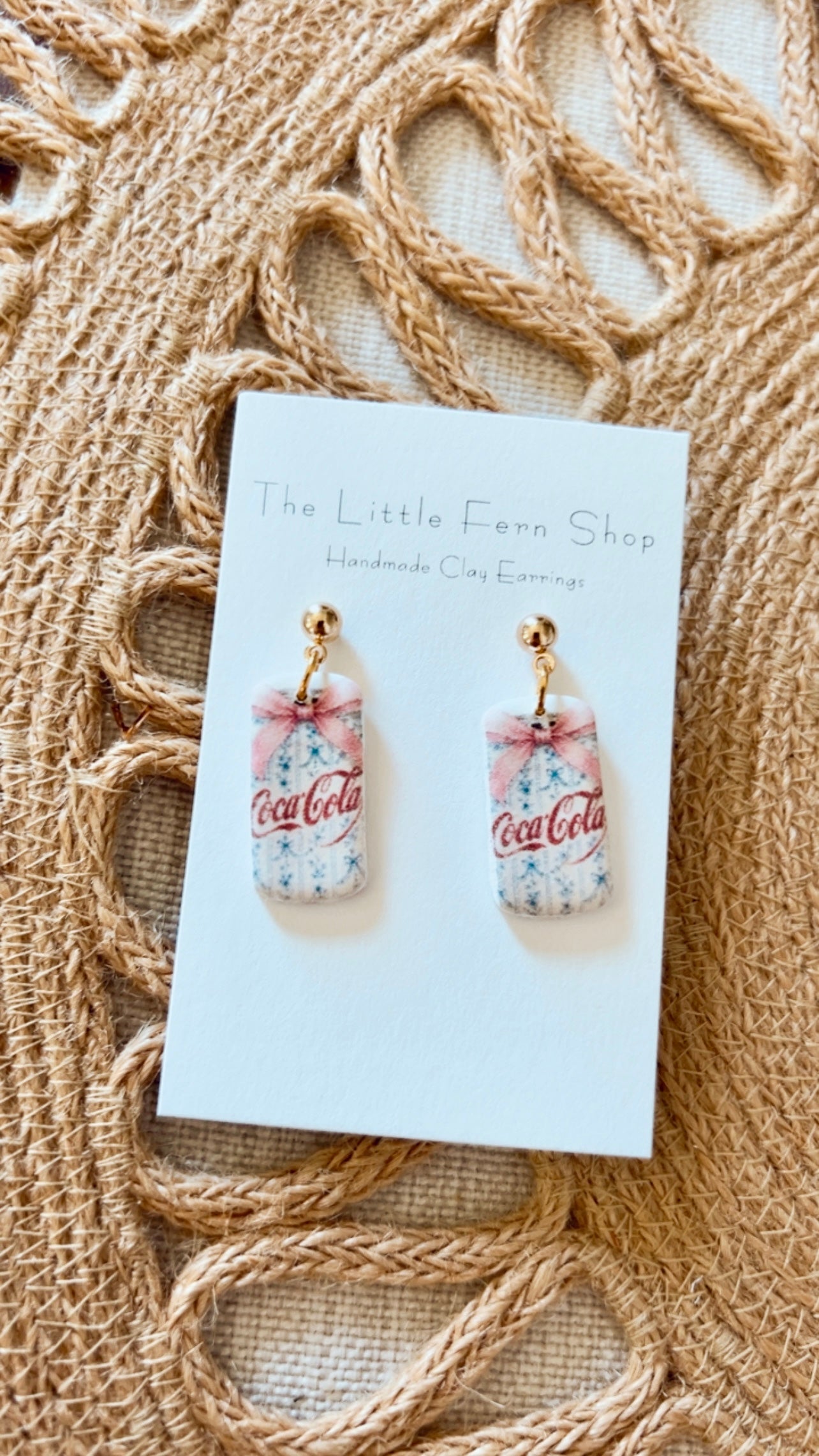 Blue floral Coca Cola