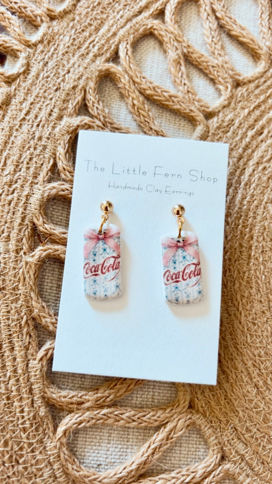 Blue floral Coca Cola