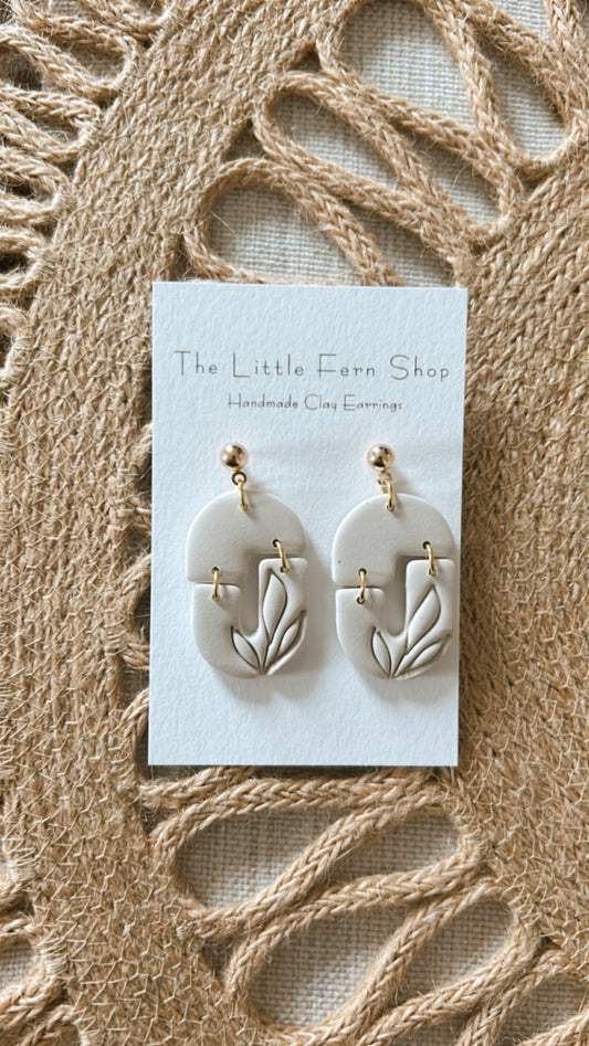 Cream Everleaf Dangles