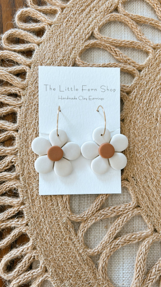 Warm Daisy Hoops