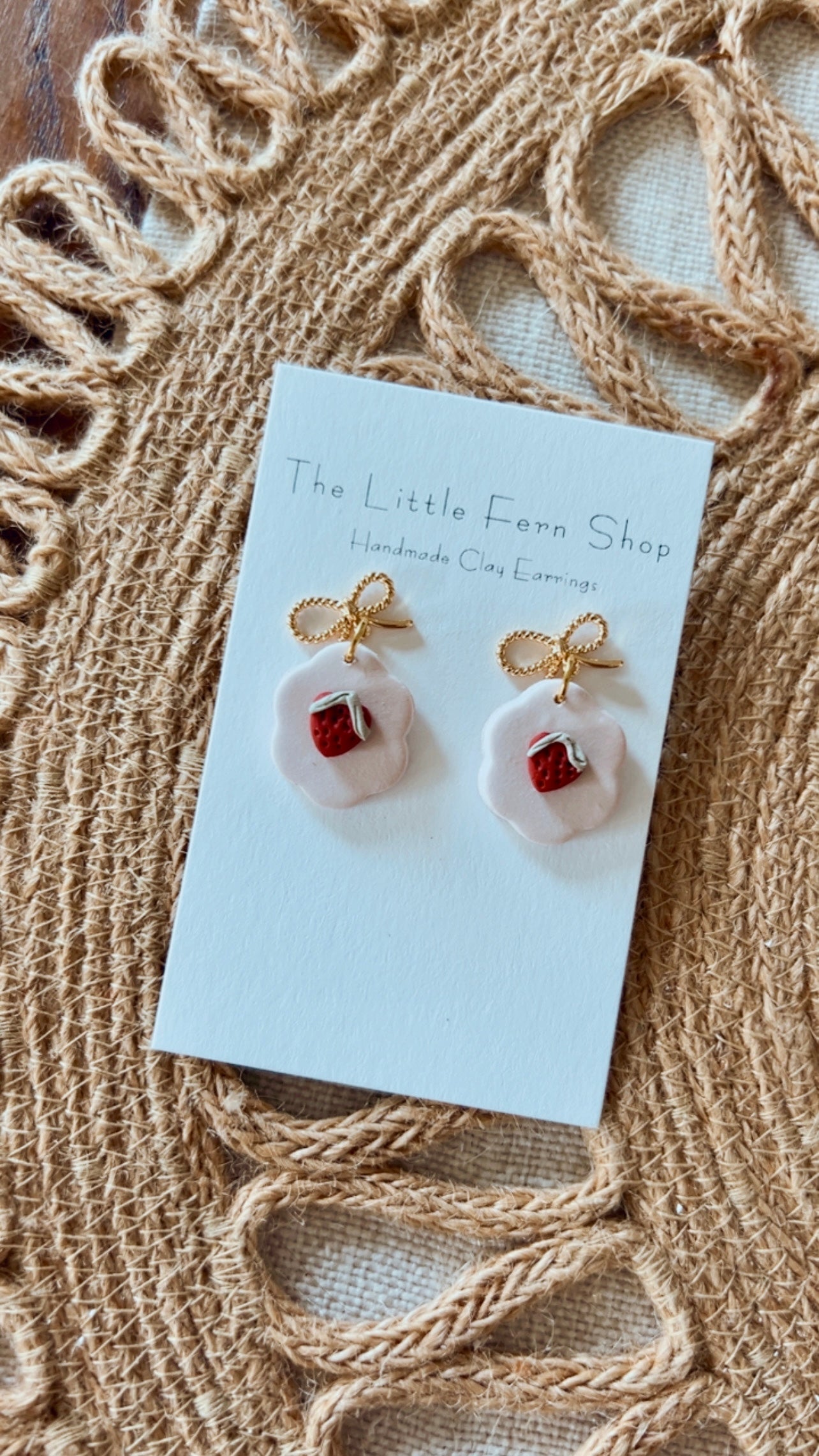Dainty Strawberry Dangles