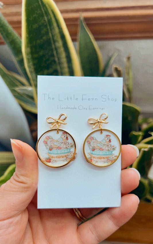 Vintage Chicken Dangles